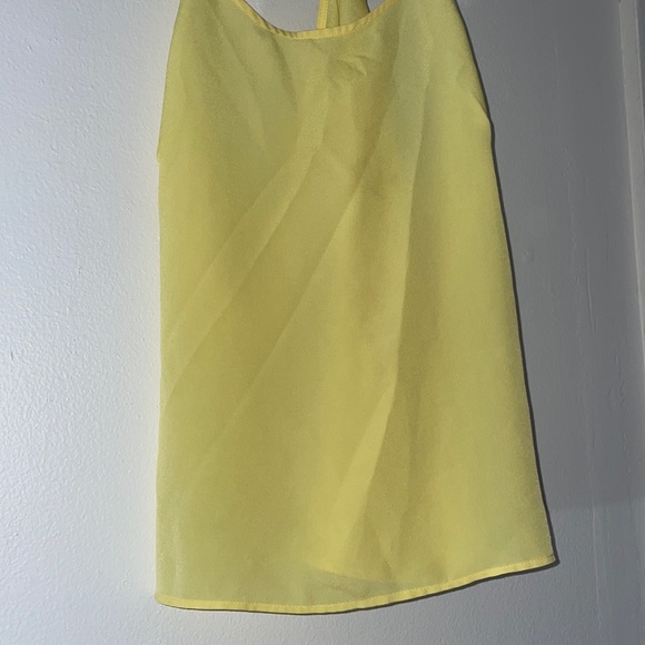 Yellow Halter Tank, sheer size 8 - Picture 3 of 4
